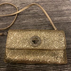 Kate Spade Gold Crossbody With Removable Strap